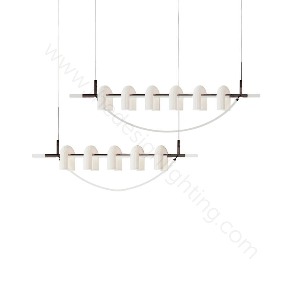 Pendant design lamp Macaroni Low-Poly