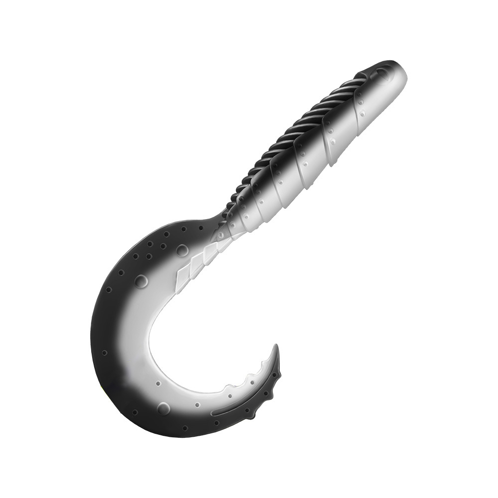 Приманка ZUB-HIBINA 180мм(7,1")-2шт, (цвет 032) черный верх-белый низ