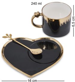GAEM Art MUG-417/1 Чайная пара «Сердце»