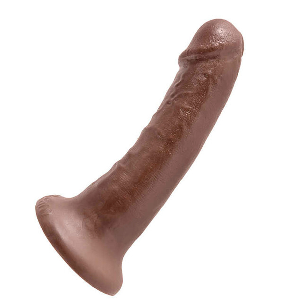 Фаллоимитатор на присоске коричневый King Cock 6 Cock (Цвет: коричневый)