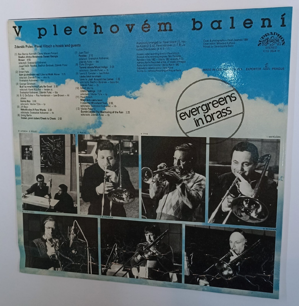 Zdenek Pulec Pavel Vitoch & Comp V Plechovem Baleni Evergreens In Brass (Czechoslovakia 1984)