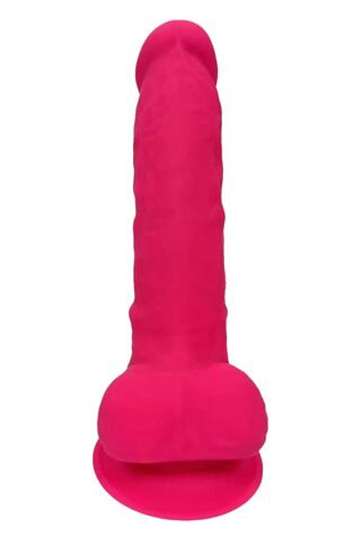 Розовый фаллоимитатор Dildo With Balls 7Inch - 17,7 см. (Цвет: розовый)