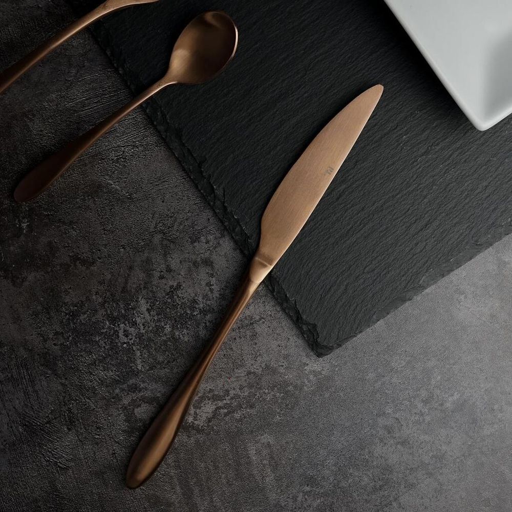 Нож столовый 23,5 см матовый цвет светлая медь PVD Alessi-Copper P.L. [12]
