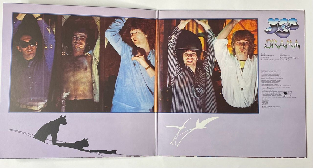Винтажная виниловая пластинка LP Yes Drama (USA 1980) White Car