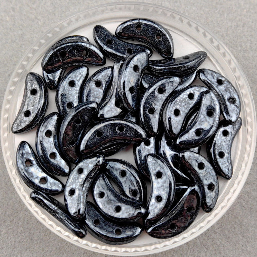 Бусины Crescent 3x10 мм, цвет Гематитовый (Hematite)