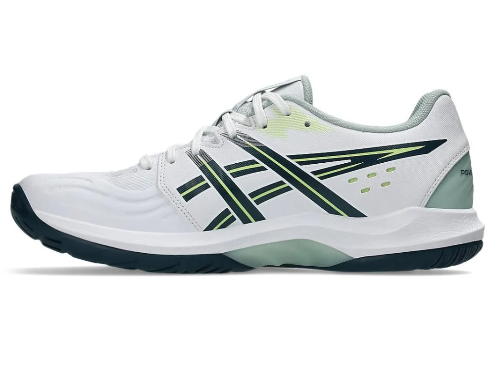 Мужские кроссовки для сквоша/бадминтона Asics Powerbreak FF - white/tranquil teal