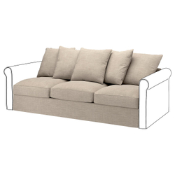 IKEA GRÖNLID  (ИКЕА ГРЁНЛИД)  -  Чехол для секции 3-местной - Хилларед бежевый
