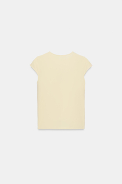 ZARA ТОП С ВЫРЕЗОМ И ДРАПИРОВКОЙ, ЖЕЛТЫЙ