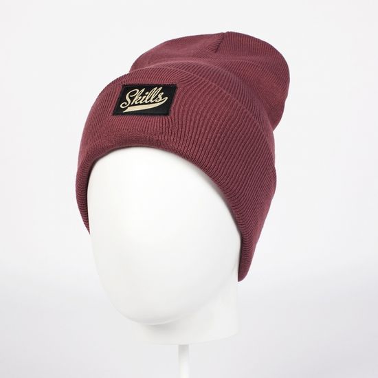 Шапка SKILLS Script patch Beanie LIGHT BROWN