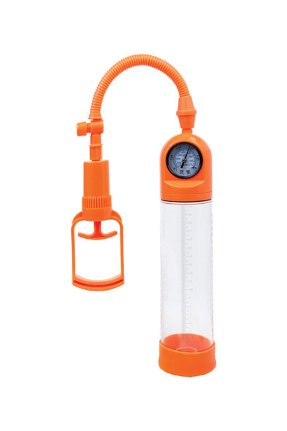 Оранжевая вакуумная помпа с манометром Vacuum Pump TOYFA A-TOYS (Цвет: Оранжевый)