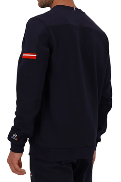 Мужская теннисная кофта Le Coq Heritage Crew Sweat No.1 FW22 - sky captain