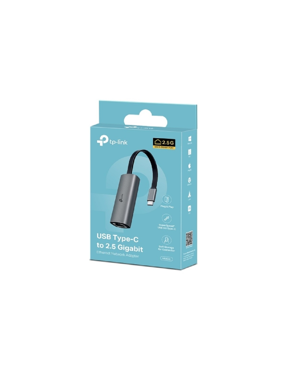 TP-Link UE302C Сетевой адаптер USB Type-C/RJ45 2.5 Gigabit Ethernet