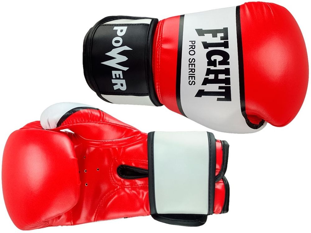Перчатки боксёрские FIGHT PRO SERIES красные 8 унций PRO-F-K-8#