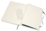 Блокнот Moleskine Classic Soft (QP621K15) 19х25 см, 192стр. в линейку, мягкая обложка, зеленый