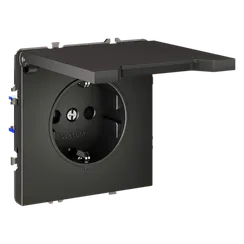 Розетка с крышкой Voltum S70 Титан VLS040306