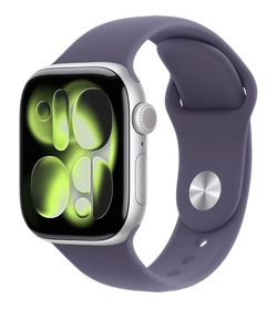 Умные часы Apple Watch Series 11 GPS 42 мм, Silver Aluminium, Purple Fog Sport Band, S/M