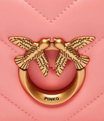 Кожаная сумка через плечо LOVE CLICK MINII Pinko - розовый(100067 A136)