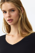 Топ из вискозы с фестончатым кружевным краем - H&M
