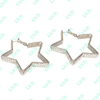 Серьги-звездочки с кристаллами Diamond Star