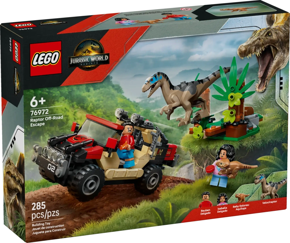 Конструктор LEGO Jurassic World 76972 Побег Раптора по бездорожью