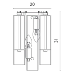 Настенный светильник Divinare CASCATA 7666/17 AP-2, 2хE14