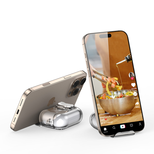 Чехол серый тонированный с магнитным замком для наушников AirPods 4, серия PECR Series Case, в комплекте с карабином