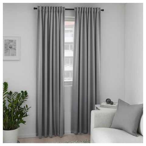 Комплект штор IKEA MAJGULL (МАЙГУЛЛ), Серый, 145x250 см, 2 шт