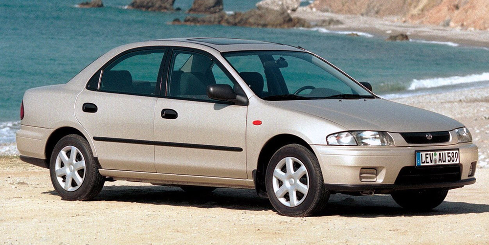 Порог левый Mazda 323S BA, Familia, Protege 1994-1999 седан (1мм)