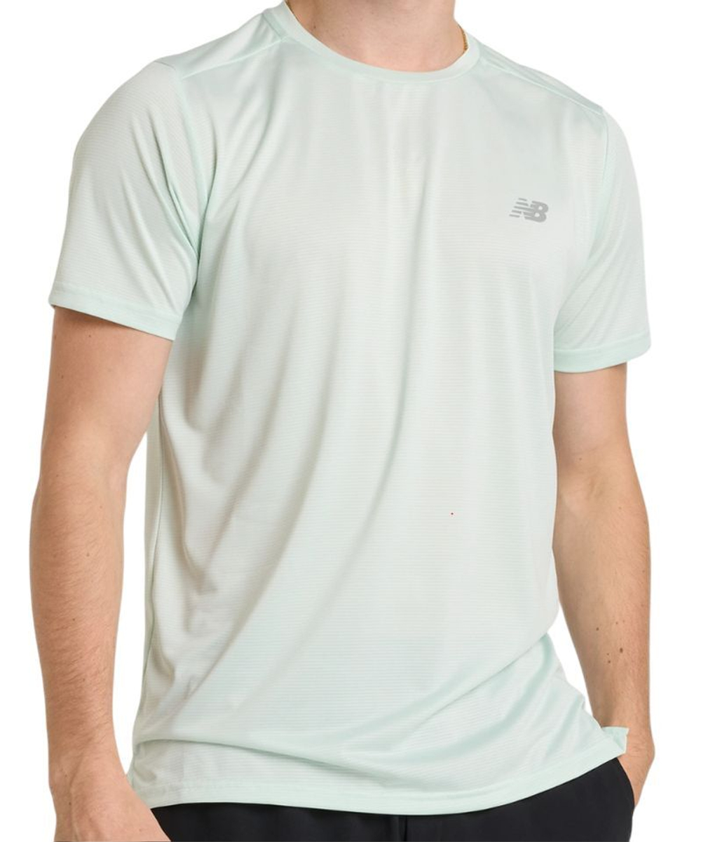 Мужская теннисная футболка New Balance Sport Essentials - светло-зеленая