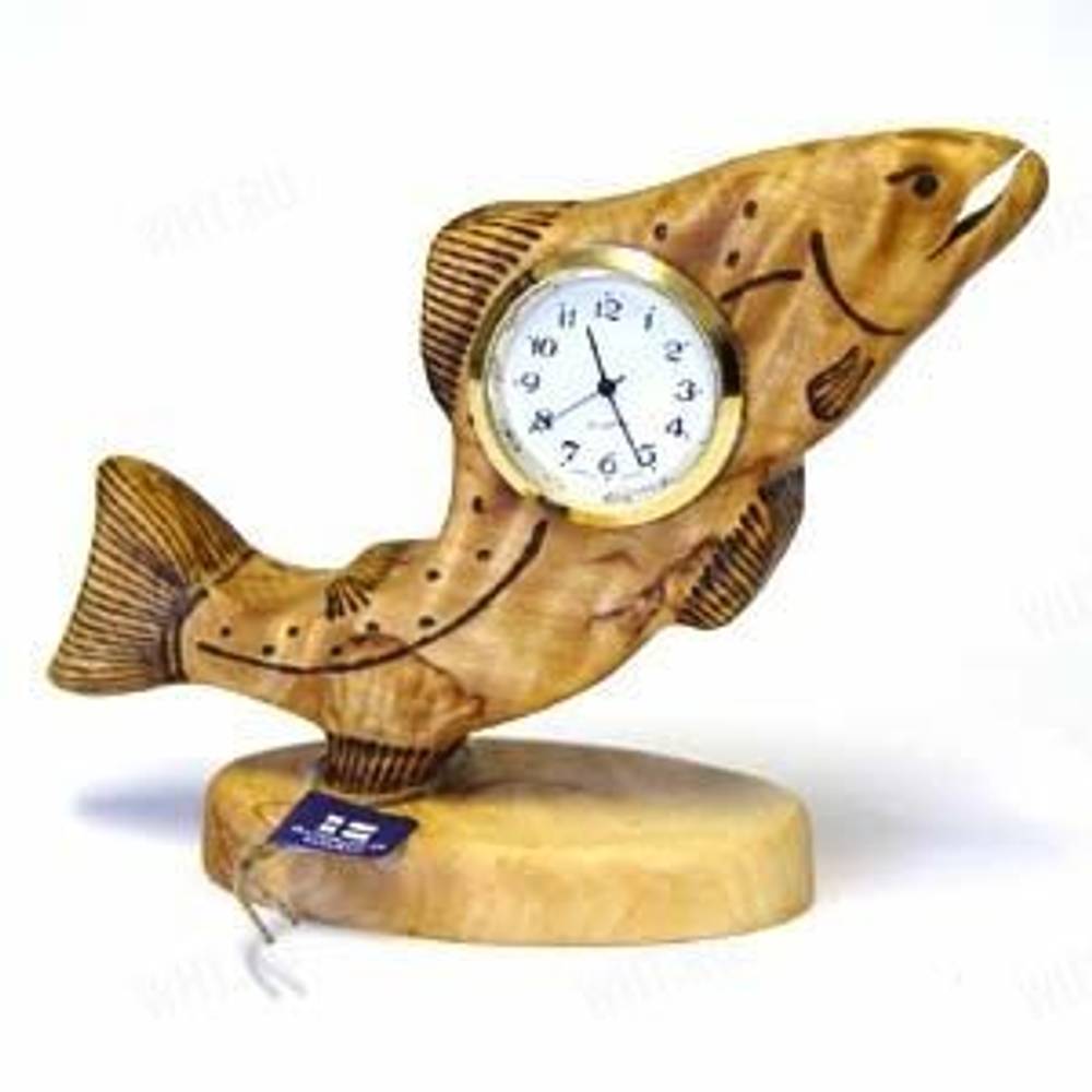Часы настольные "Лосось", Wood Jewel