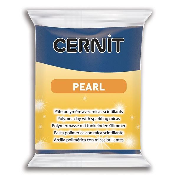 Полимерная глина запекаемая Cernit Pearl 56 гр, 200 голубой