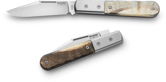 Нож Lion Steel BARLOW - с клинком из стали порошковая сталь Böhler M390 Microclean®, рукоять Рог L/CK0112 RM