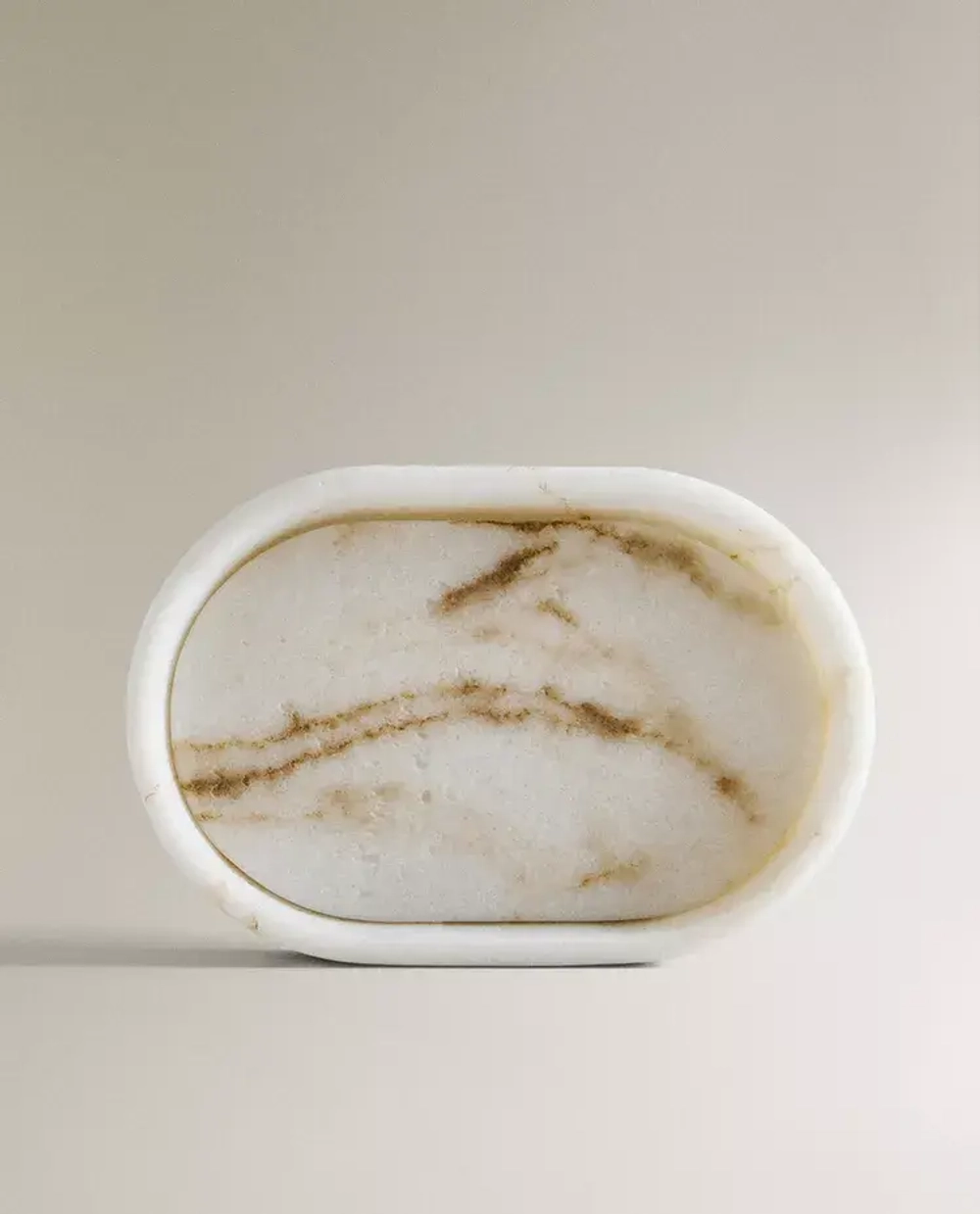 ZARA HOME МЫЛЬНИЦА ДЛЯ ВАННОЙ С МРАМОРНЫМ УЗОРОМ, ЭКРЮ