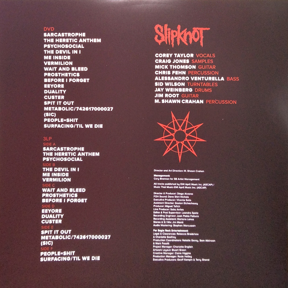 Slipknot / Day Of The Gusano - Live In Mexico (3LP+DVD)