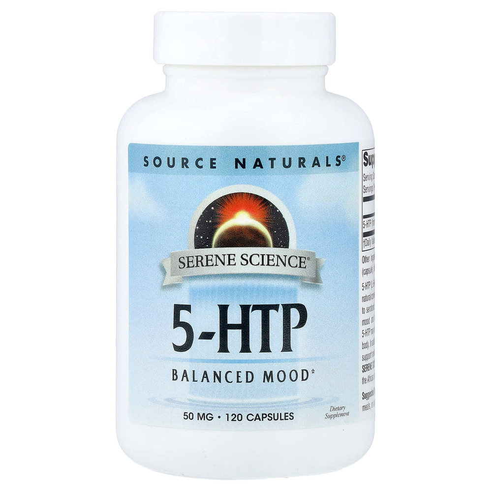 Source Naturals, 5-HTP, 50 мг, 120 капсул