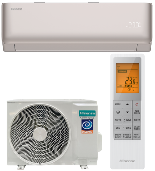 Сплит - система Hisense VIBE PRO CHAMPAGNE EU DC Inverter AS-10UW4RLCHD00(C)