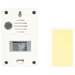 Звонок дверной Intro MP103W беспроводной LED подсветка IP44 150 м белый 38 мелодий | Intro