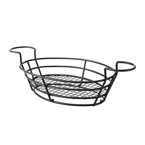 Корзинка для подачи 28*20 см h9,5 см черная овальная металл. SUNNEX