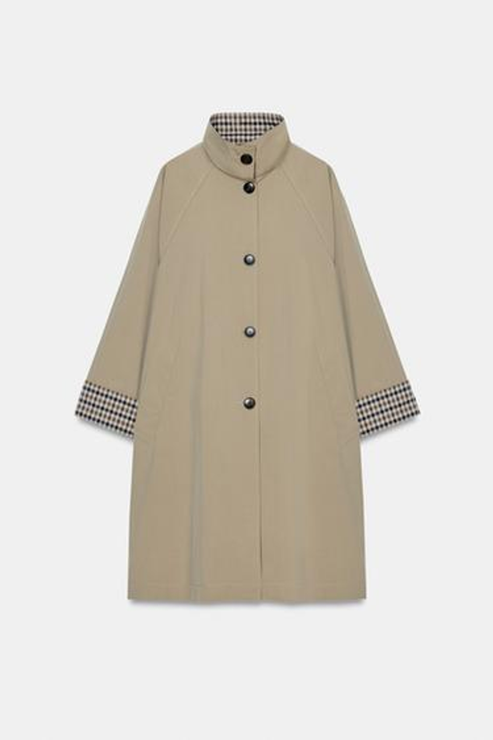 Оверсайз-тренч с каретными манжетами - ZARA