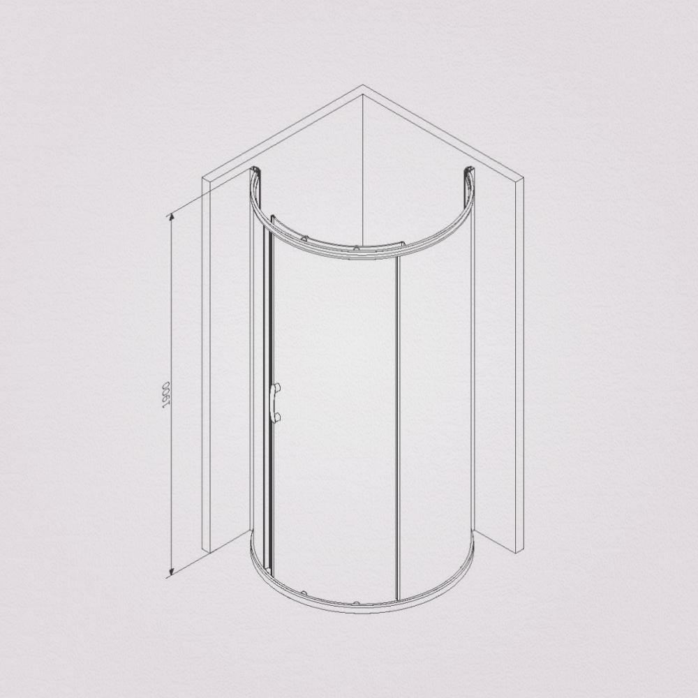 Душевое ограждение 95x95 см, без поддона AM.PM Like W83G-333-095CT