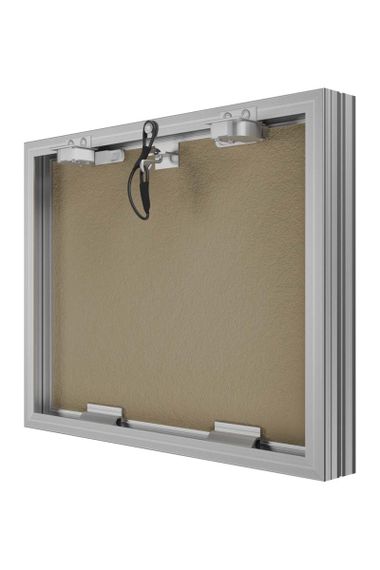 Люк ревизионный D Ceramo Base 500х400 скрыт.монтаж съемный алюминий EVECS