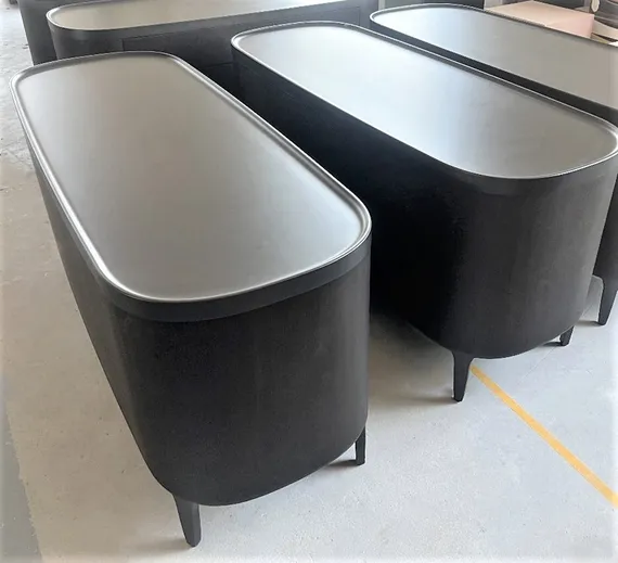 Комод с 3 ящиками Gentleman, 150х69 см, черный шпон дуба