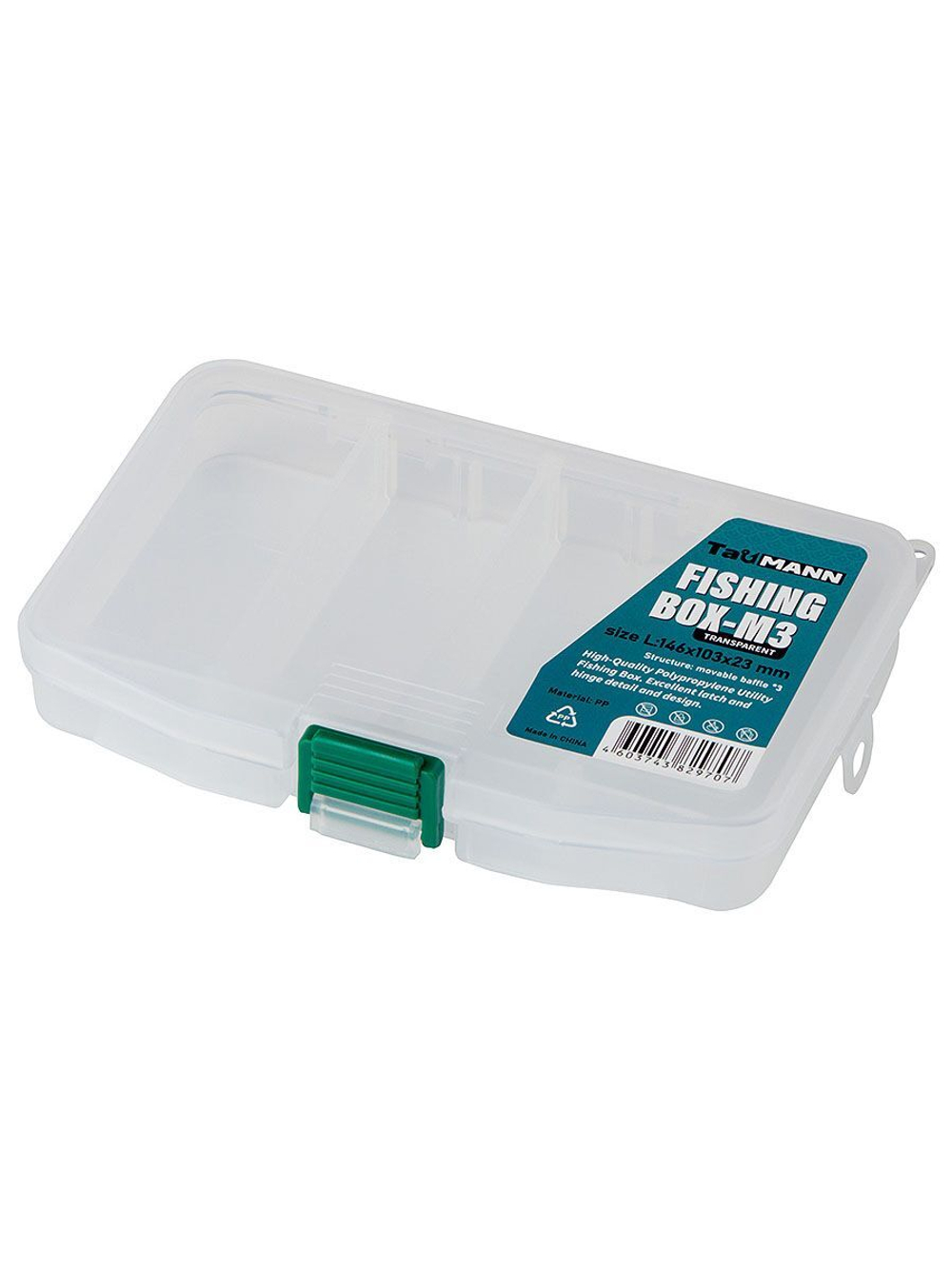 Органайзер рыболовный TauMANN Fishing Box M3 Transparent (146x103x23)