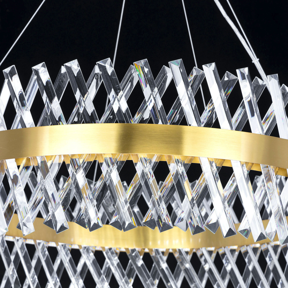 Citilux Ричард CL336083 LED Люстра хрустальная с пультом Бронза