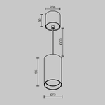 Подвесной светодиодный светильник Maytoni Vol P100PL-20W4K-B