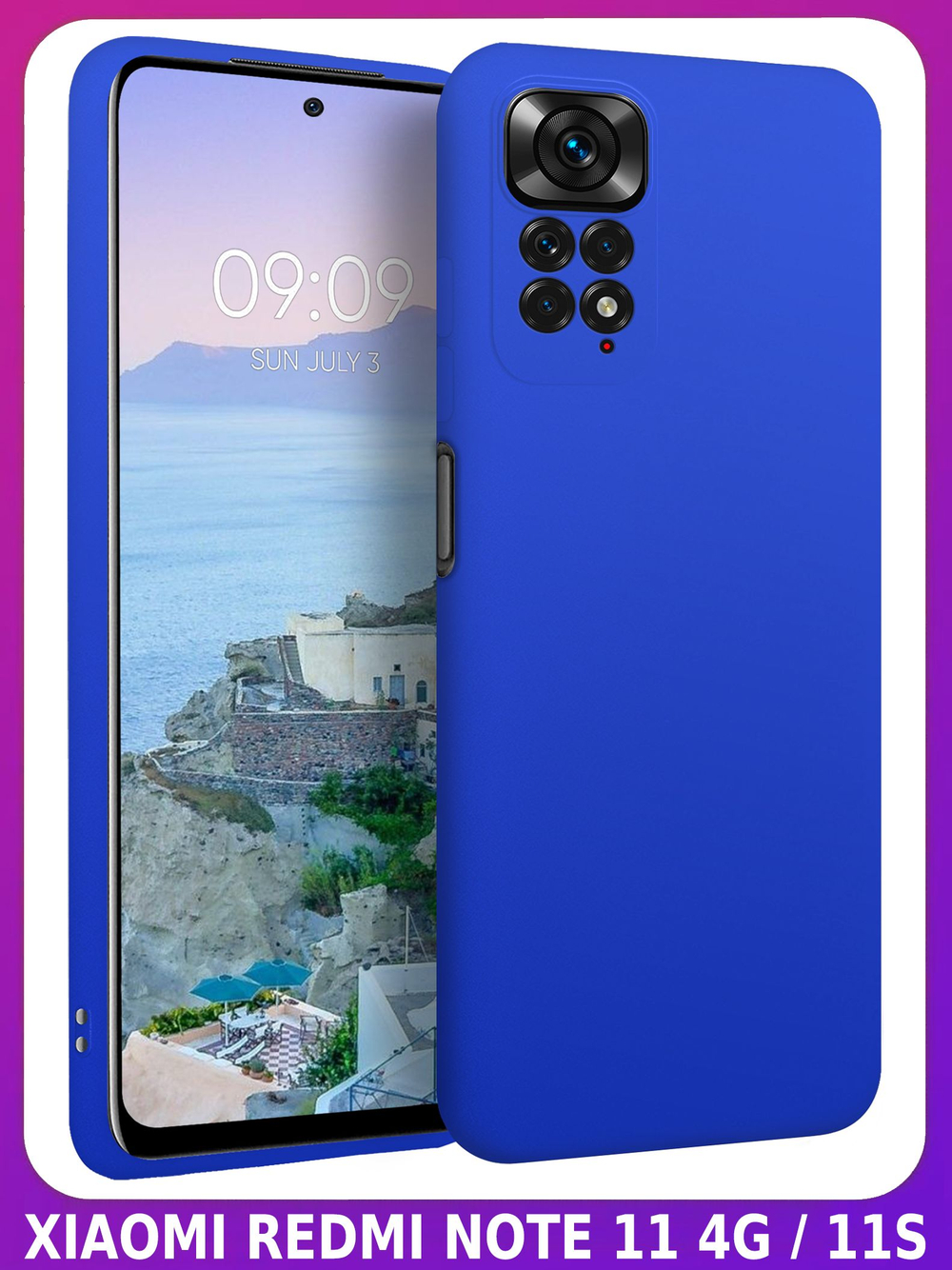 Мягкий Soft Touch чехол из силикона для XIAOMI REDMI NOTE 11 / 11S с бархатной подкладкой