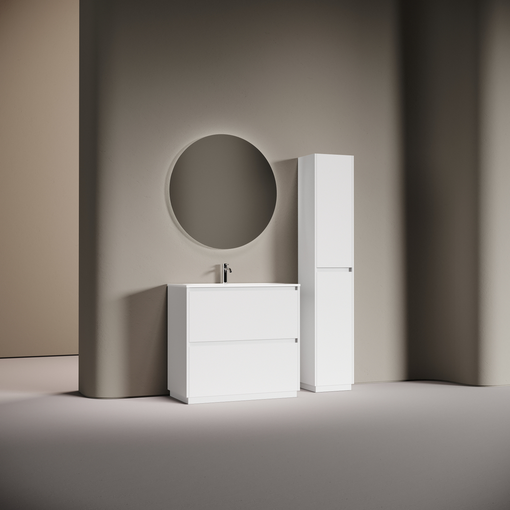 Тумба напольная Sancos Libra Floor с двумя ящиками890х450х840, белый глянец, LB90FW, арт. LB90FW