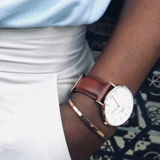 Наручные часы с браслетом Daniel Wellington (часы DW00100035 + браслет DW00400001 )