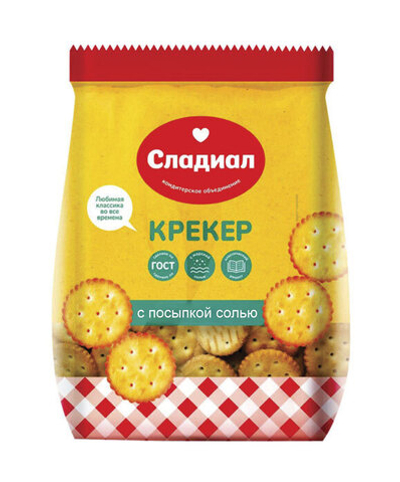Крекер Сладиал с посыпкой солью 500 г