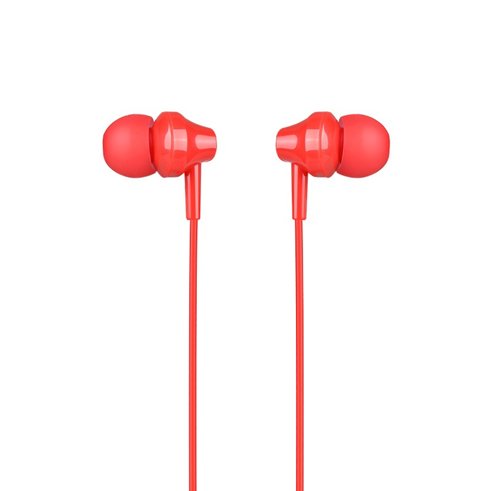 Наушники с микрофоном Hoco M14 Natural Sound 1.2м красные